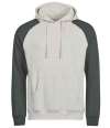 T5156 5156 Tee Jays Unlabeled Two-Tone Hooded Sweatshirt Cement / Dark Green colour image